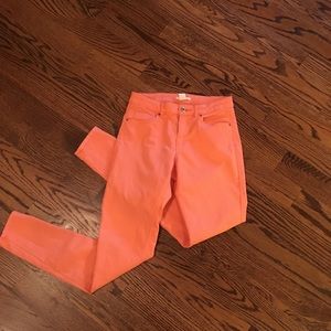 H&M salmon color skinny jeggings size 6
